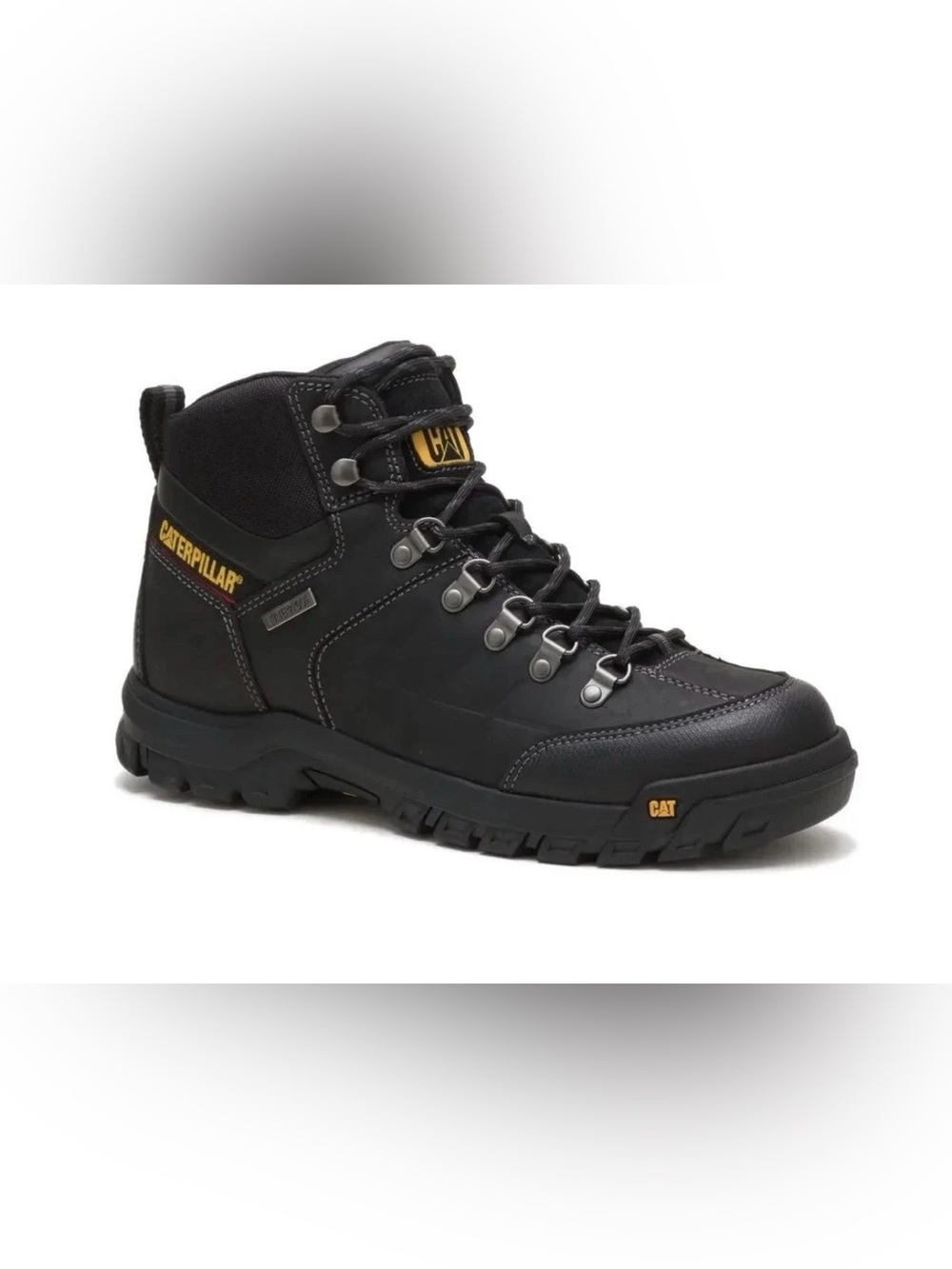 NEW CAT Caterpillar Threshold Steel Toe Waterproof Work Boots Black Mens 8
